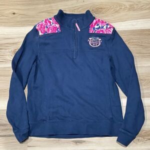 Vineyard Vines Shep Kentucky Derby 2014 Pullover Rose Sweater Girls XS